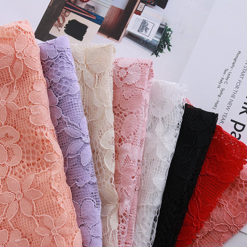 Cutwork Eyelet Solid Nylon Lace Fabric for Apparel Wholesale Supplier 4